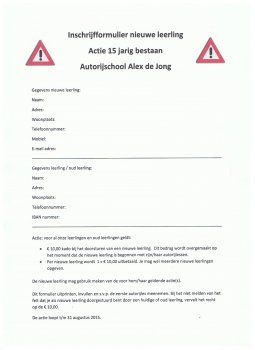 15 Jaar Autorijschool Alex de Jong
